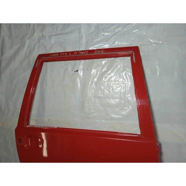Porta Fiat Uno Fire 2005 A 2008 Traseira Direita   Traseira Direito Vermelho