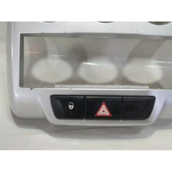 Moldura Painel Central Botão Alerta Trava Citroen C3 2013