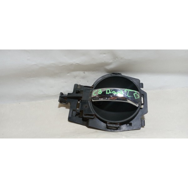 Maçaneta Interna Dianteira Direita Citroen C3 2009 Prata Dianteira