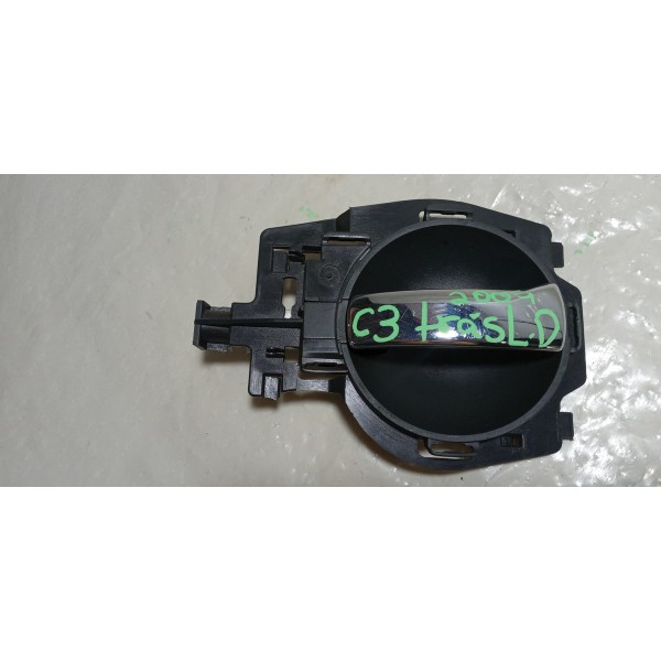 Maçaneta Interna Traseira Direita Citroen C3 2009 Prateado Traseira