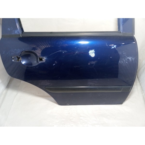 Porta Citroen C3 2007 1.4 8v  Direito Traseiro Traseira Direito Azul-escuro