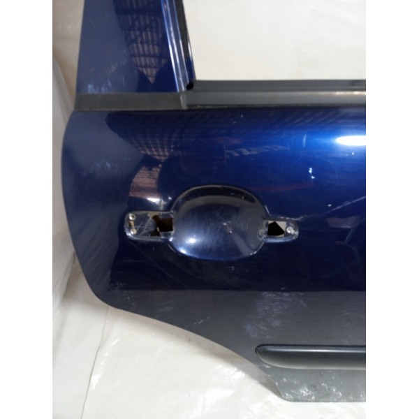 Porta Citroen C3 2007 1.4 8v  Direito Traseiro Traseira Direito Azul-escuro