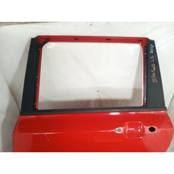 Porta Fiat Stilo 2008 1.8 8v Esquerdo Traseira Traseira Esquerdo Vermelho