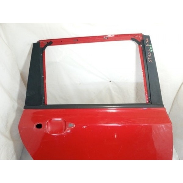 Porta Fiat Stilo 2008 Direito 1.8 Traseiro Traseira Direito Vermelho