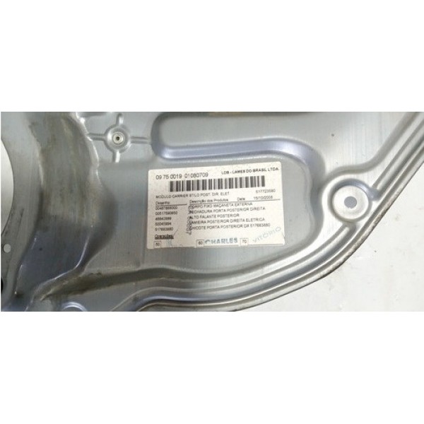 Maquina Vidro Fiat Stilo Completa  2008  Traseiro Direito