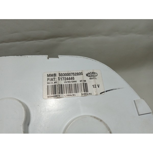 Painel Instrumento Fiat Strada 2008  Preto