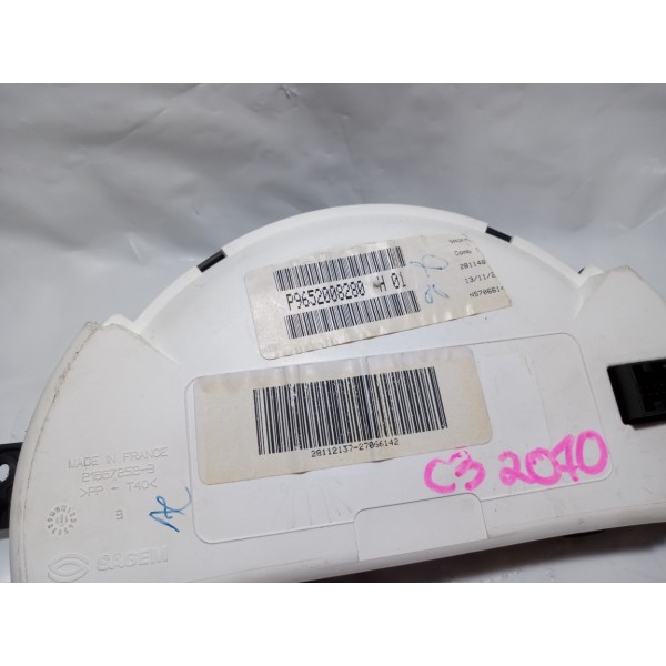 Painel Instrumento Citroen C3 2010 Preto