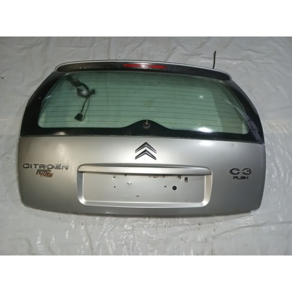 Tampa Traseira Com Vidro Vigia Citroen C3 2010 Usado Cinza