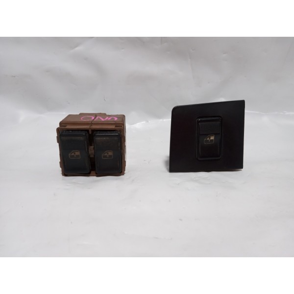 Botão Comando Vidro Elétrico Dianteiro Fiat Uno 1998 Par