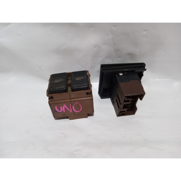 Botão Comando Vidro Elétrico Dianteiro Fiat Uno 1998 Par