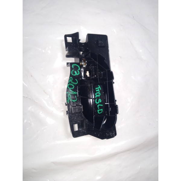 Maçaneta Interna Traseira Direita  Citroen C3 2012 Prata Traseira