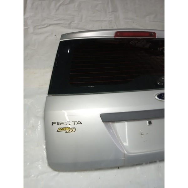 Capo Tampa Traseira Com Vidro Vigia Ford Fiesta 2012 Prateado