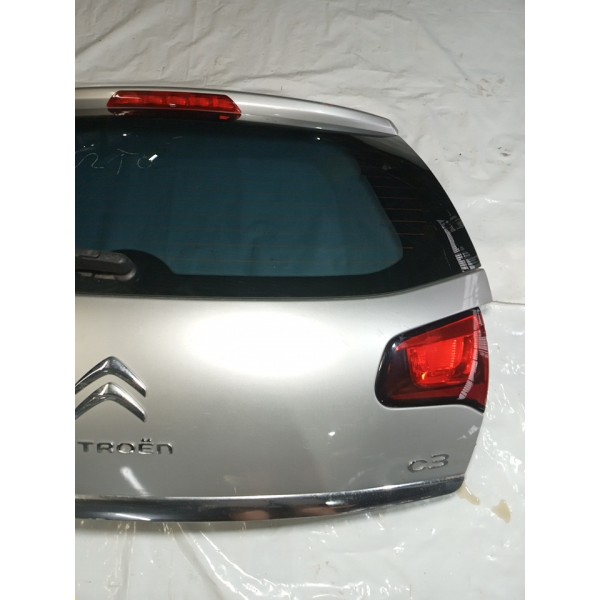 Capô Tampa Traseira Com Vidro Vigia Citroen C3 2013 Usado Prateado