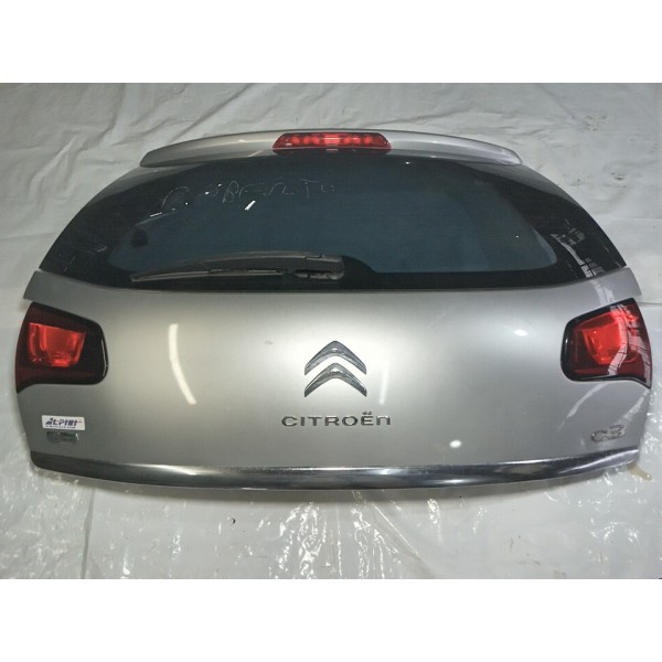 Capô Tampa Traseira Com Vidro Vigia Citroen C3 2013 Usado Prateado