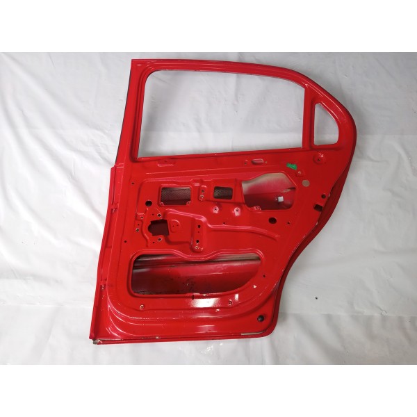 Porta Traseira Vw Gol G5 2010 Direito 4p Usado  Traseira Direita Vermelho