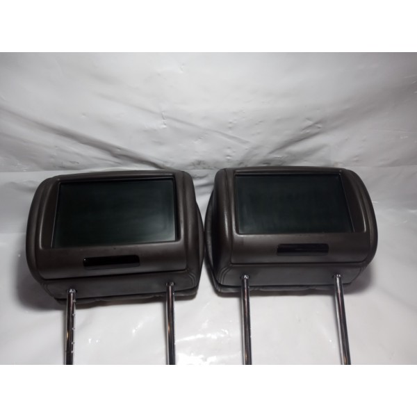 Apoio Encosto Cabeça C/ Midia Land Rover Discovery Par Preto