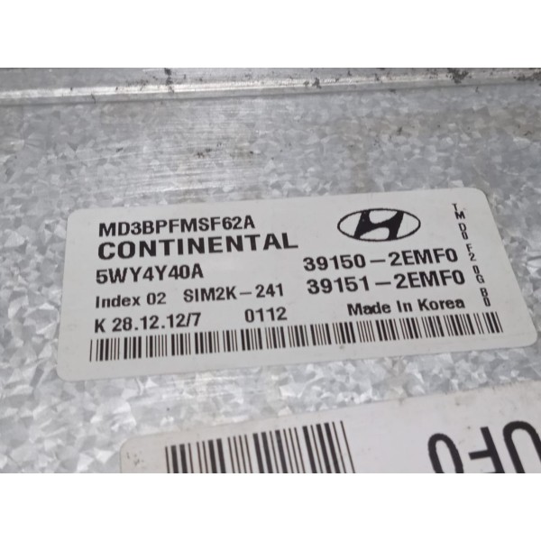Módulo Injeção Hyundai Elantra 2.0 2012 391502emf0