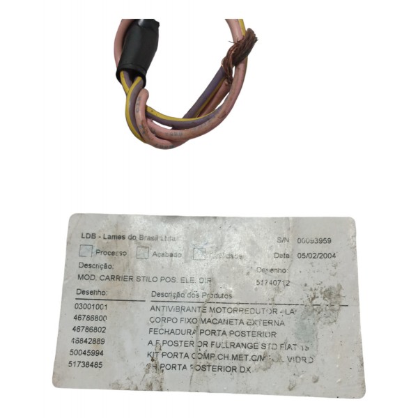 Máquina De Vidro Fiat Stilo 2005 Direito Traseiro Usado