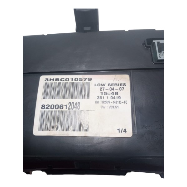 Painel Instrumento Renault Megane 2.0 16v 2007 Cinza-escuro