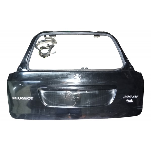 Tampa Traseira Porta Malas Peugeot 206 Sw Sem Vidro Usado Preto