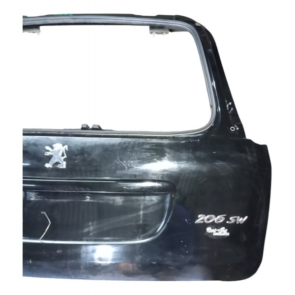 Tampa Traseira Porta Malas Peugeot 206 Sw Sem Vidro Usado Preto