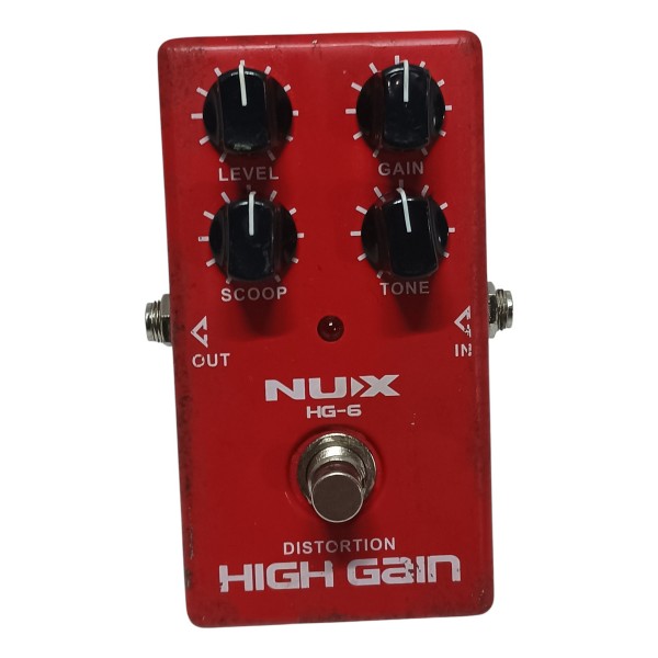 Pedal Analógico Nux Modern High Gain Hg-6 Usado Vermelho