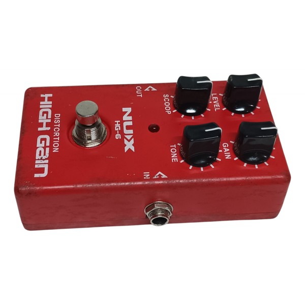 Pedal Analógico Nux Modern High Gain Hg-6 Usado Vermelho