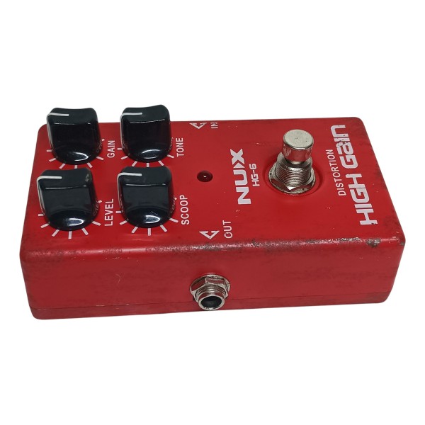 Pedal Analógico Nux Modern High Gain Hg-6 Usado Vermelho
