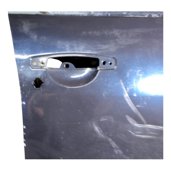 Porta Dianteira Sandero Lado Direito Usado Para Recuperar Dianteira Direito Azul