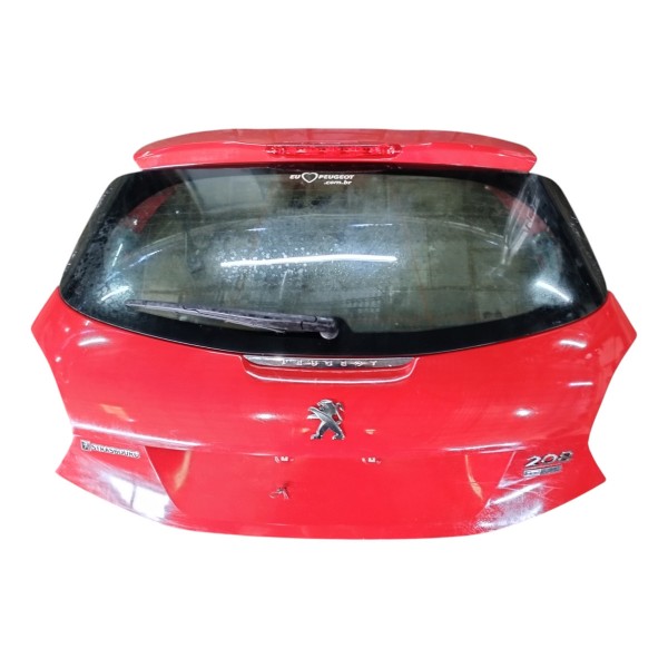 Tampa Traseira Porta Malas Com Vidro Pegeot 208 2015 Vermelho