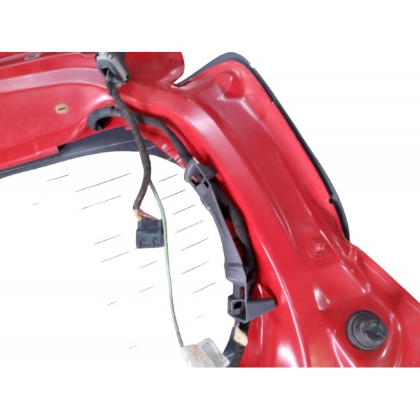 Tampa Traseira Porta Malas Com Vidro Pegeot 208 2015 Vermelho