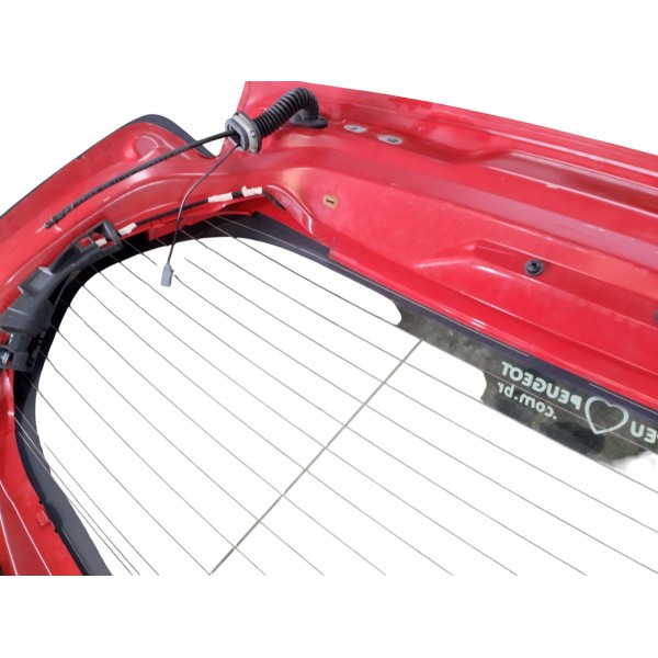 Tampa Traseira Porta Malas Com Vidro Pegeot 208 2015 Vermelho