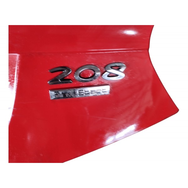 Tampa Traseira Porta Malas Com Vidro Pegeot 208 2015 Vermelho
