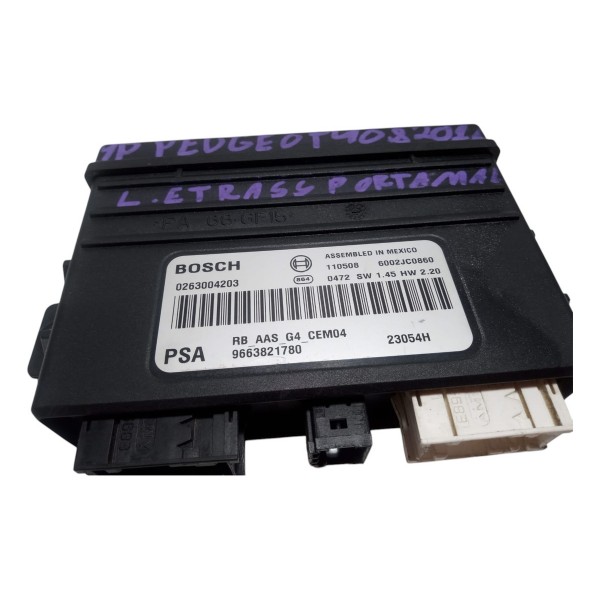 Módulo Sensor Ré Peugeot 408 2012