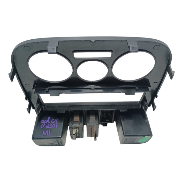 Moldura Central Botão Alerta Desembaçador Vw Gol G4 2007