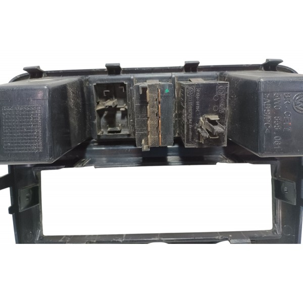 Moldura Central Botão Alerta Desembaçador Vw Gol G4 2007