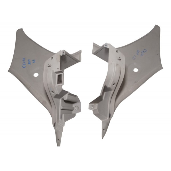 Par Suporte Tampão Traseiro Chevrolet Celta 2014 Usado Bege