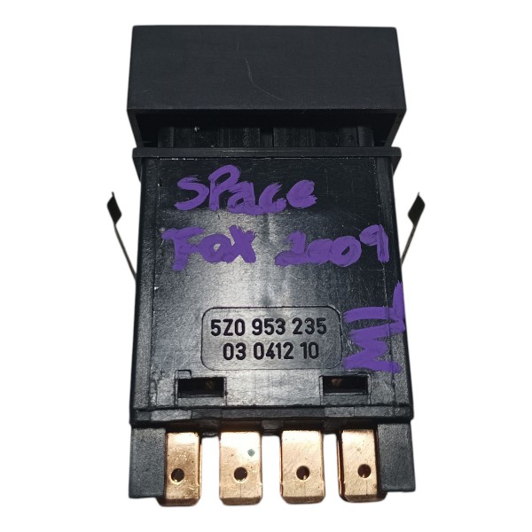 Botão Pisca Alerta Vw Spacefox 2009 Preto