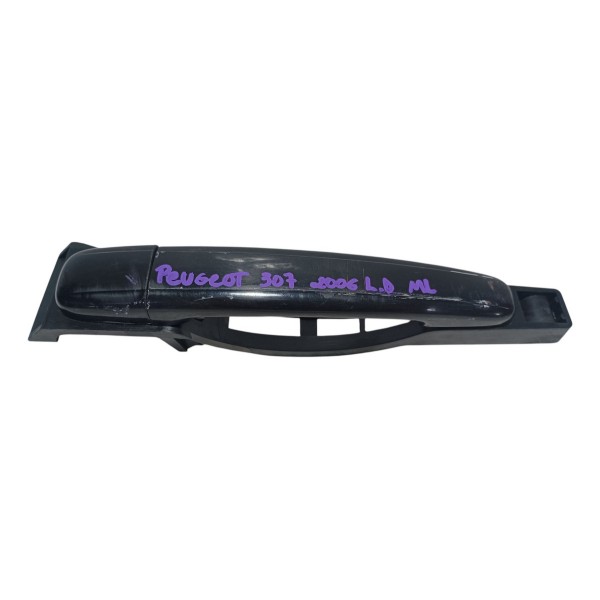 Maçaneta Externa Dianteira Direita Peugeot 307 2006 Preto Dianteira