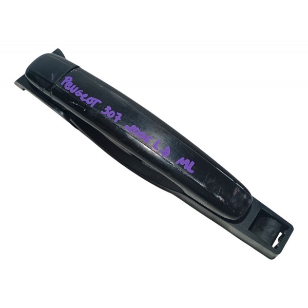 Maçaneta Externa Dianteira Direita Peugeot 307 2006 Preto Dianteira