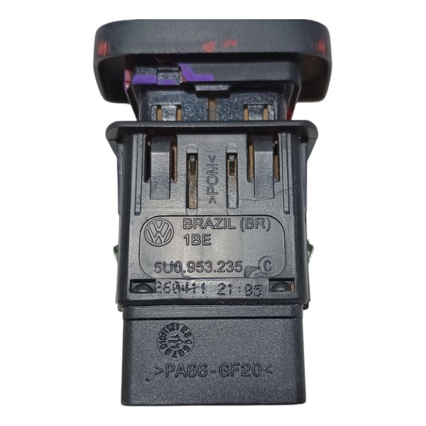 Botão Pisca Alerta Vw Gol G5 2009 Preto