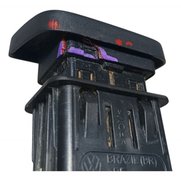 Botão Pisca Alerta Vw Gol G5 2009 Preto