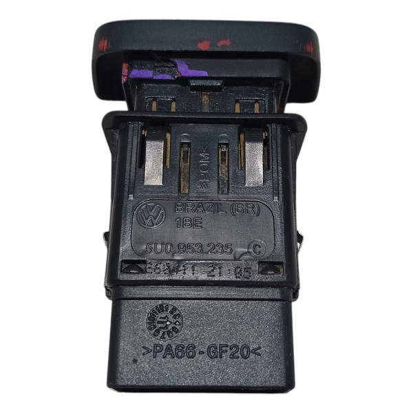 Botão Pisca Alerta Vw Gol G5 2009 Preto