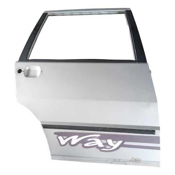 Porta Traseira Direita Fiat Uno 2008 Traseira Direita Prateado