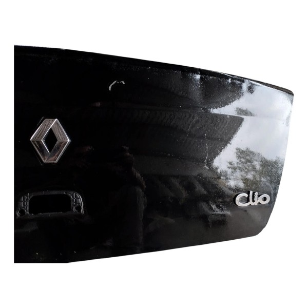 Tampa Traseira Renault Clio Sedan 2004 Para Recupera Preto