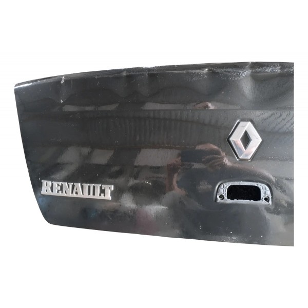 Tampa Traseira Renault Clio Sedan 2004 Para Recupera Preto