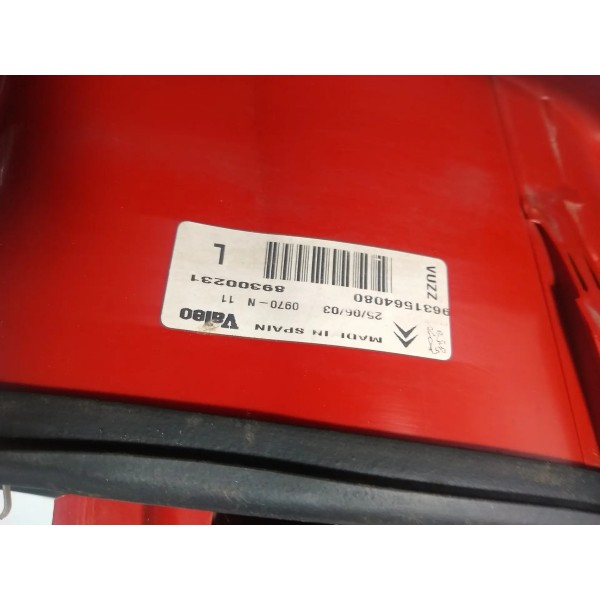 Lanterna Esquerdo Citroen Xsara Picasso 2003 Esquerdo/motorista Vermelho
