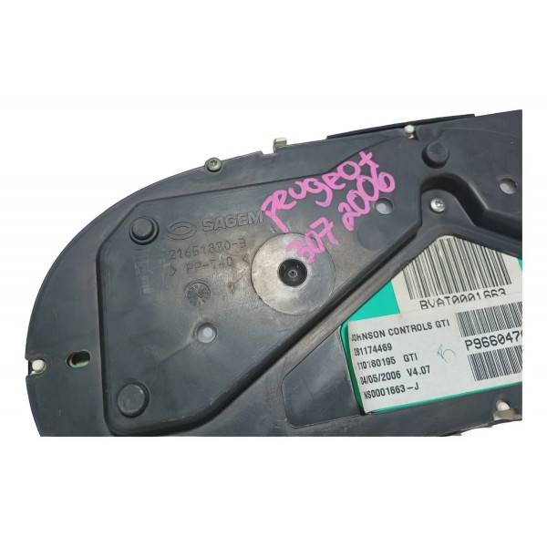 Painel Instrumento Velocímetro Peugeot 307 2006 Preto