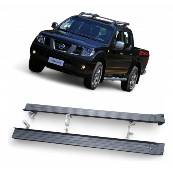 Estribo Nissan Frontier 2010 Par Preto Fosco