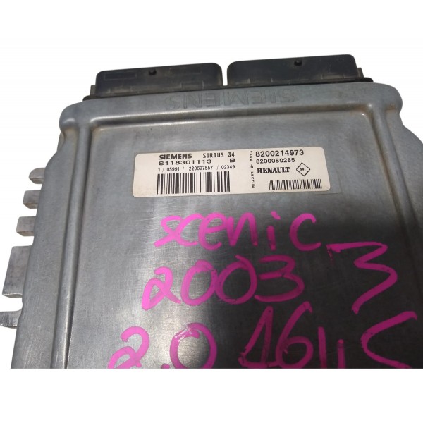 Módulo Injeção Renault Scenic 2.0 2003 16v S118301113